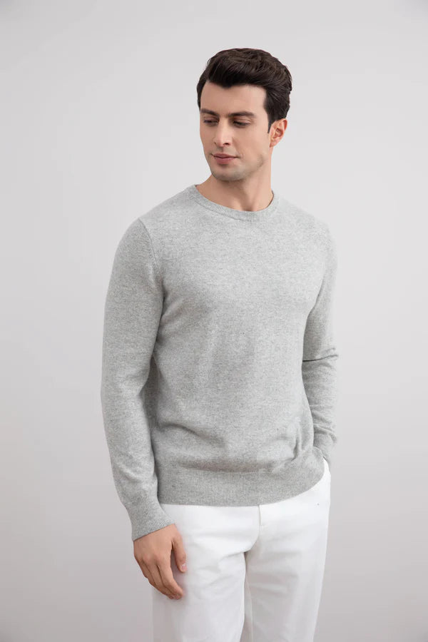 Grey Melange Crewneck Sweater